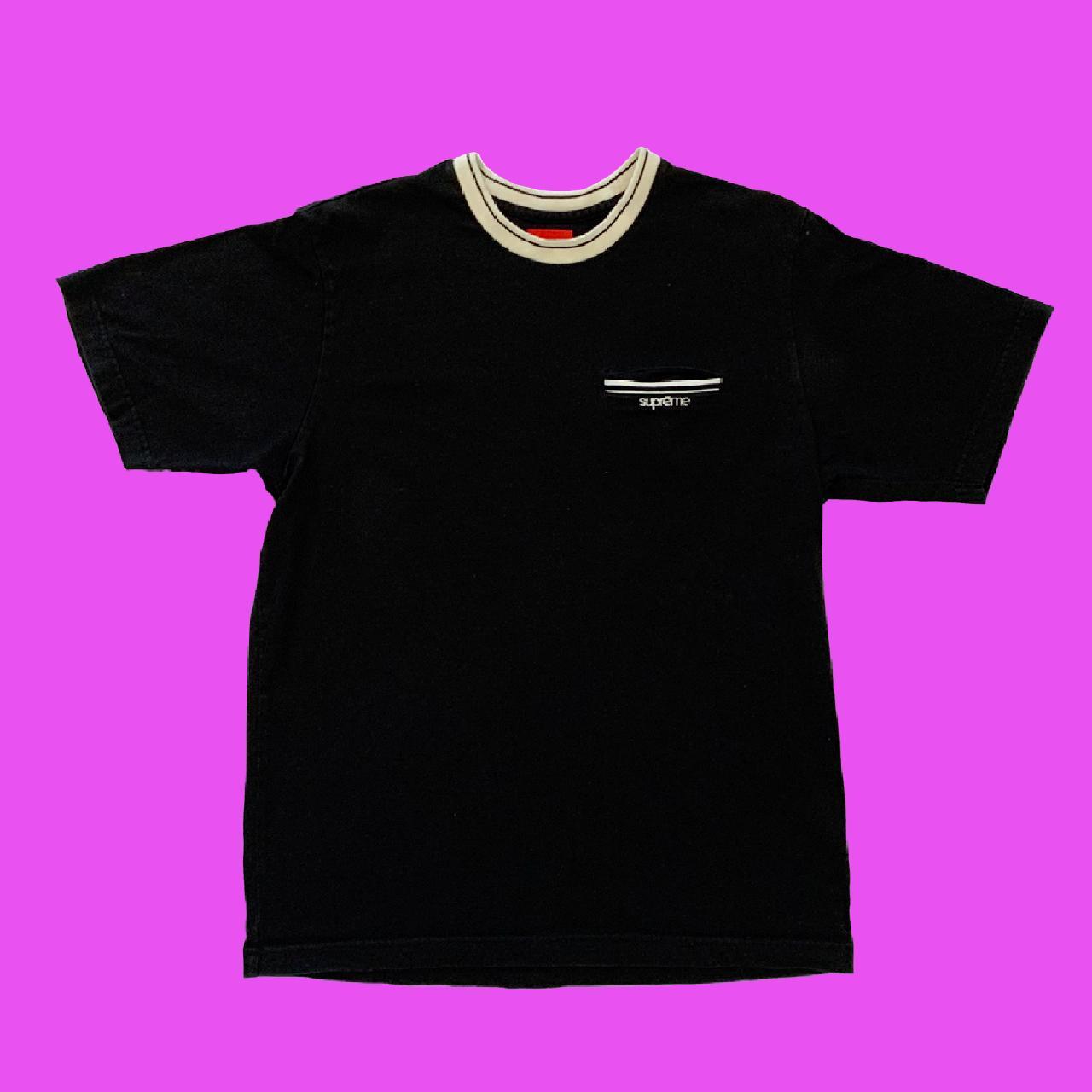 🍒  SUPREME🍒  , RIBBED POCKET BLACK TEE, SS18...