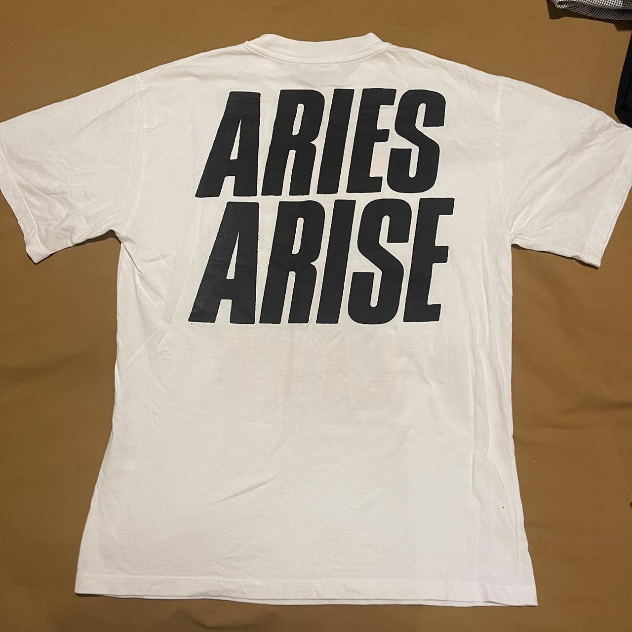 Aries Arise Women's Orange and White T-shirt (2)