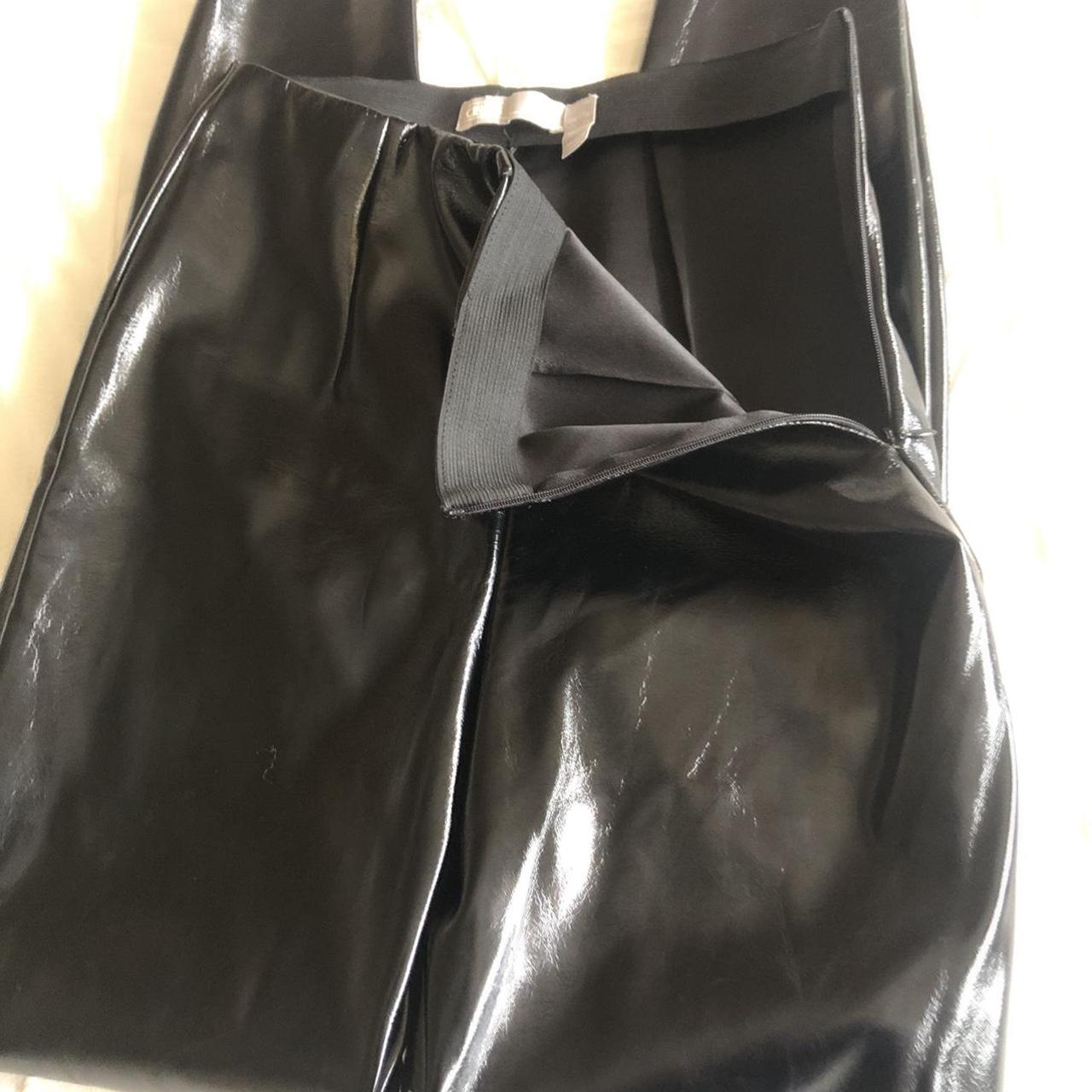 ASOS PVC / Latex Style Leggings Size 8 Side zip New... - Depop