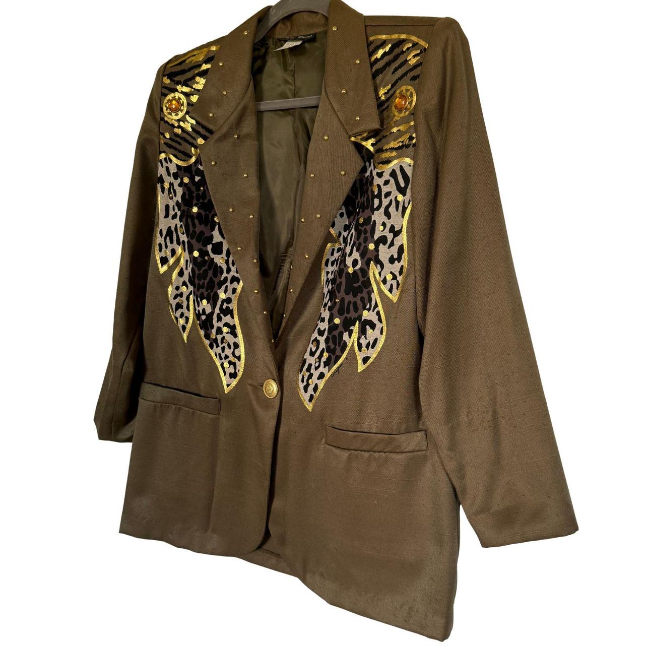 Source Unknown Women's Tailored jacket - Green/Go… - image 2