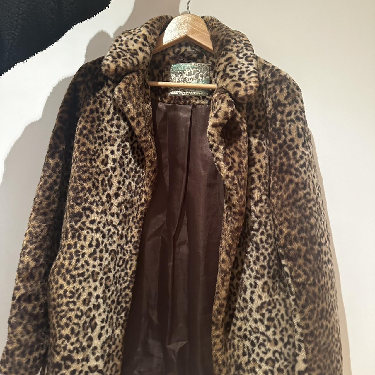 Leopard print faux fur coat UK10 Asking price only... - Depop