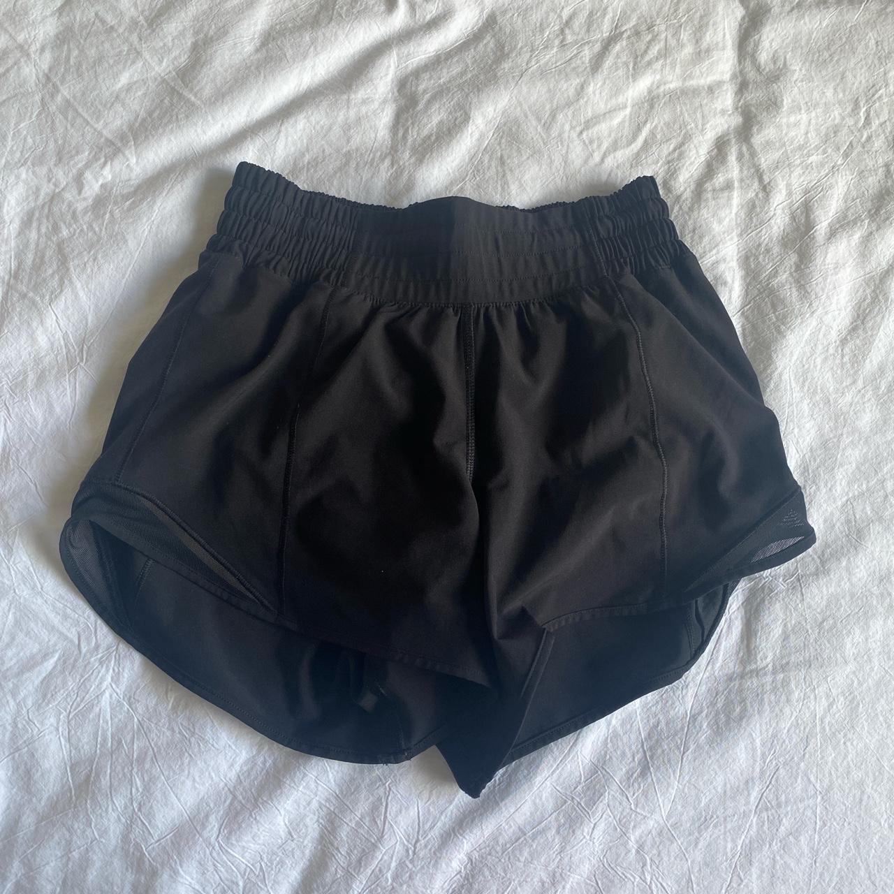 lululemon hotty hot shorts high rise 4” worn a few... - Depop