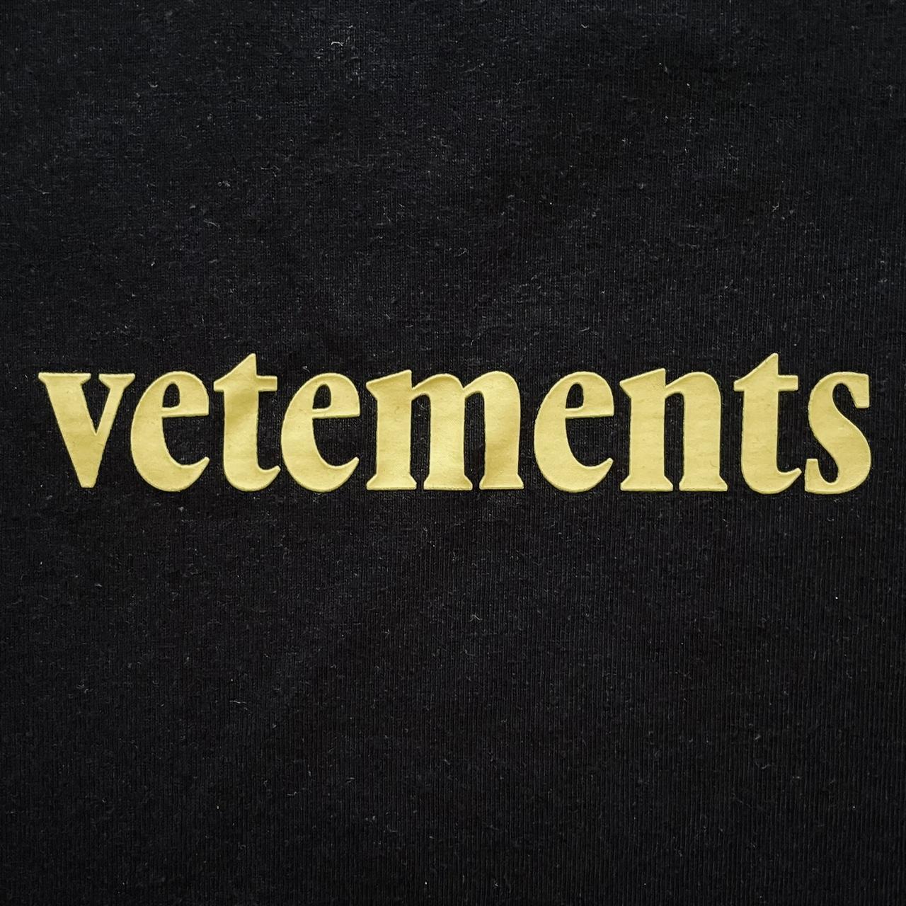 VETEMENTS Barcode Patch Logo Print Tee SS20 / | Depop