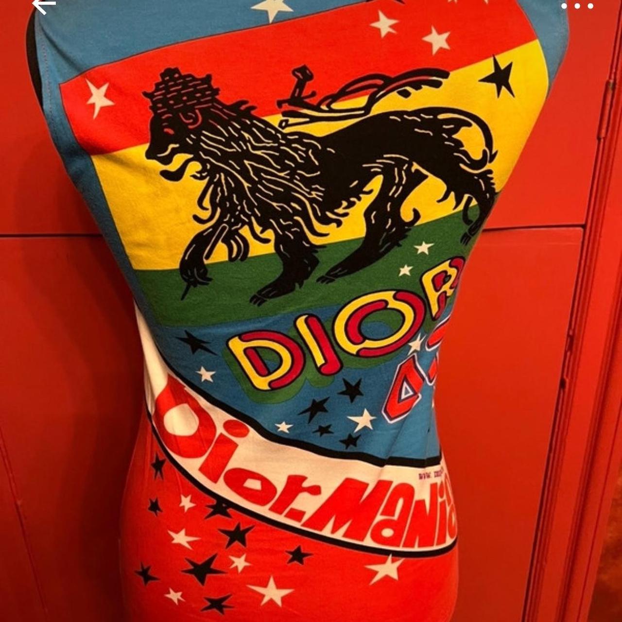 Vintage Dior Rasta T-shirt from autumn 2004 | Depop