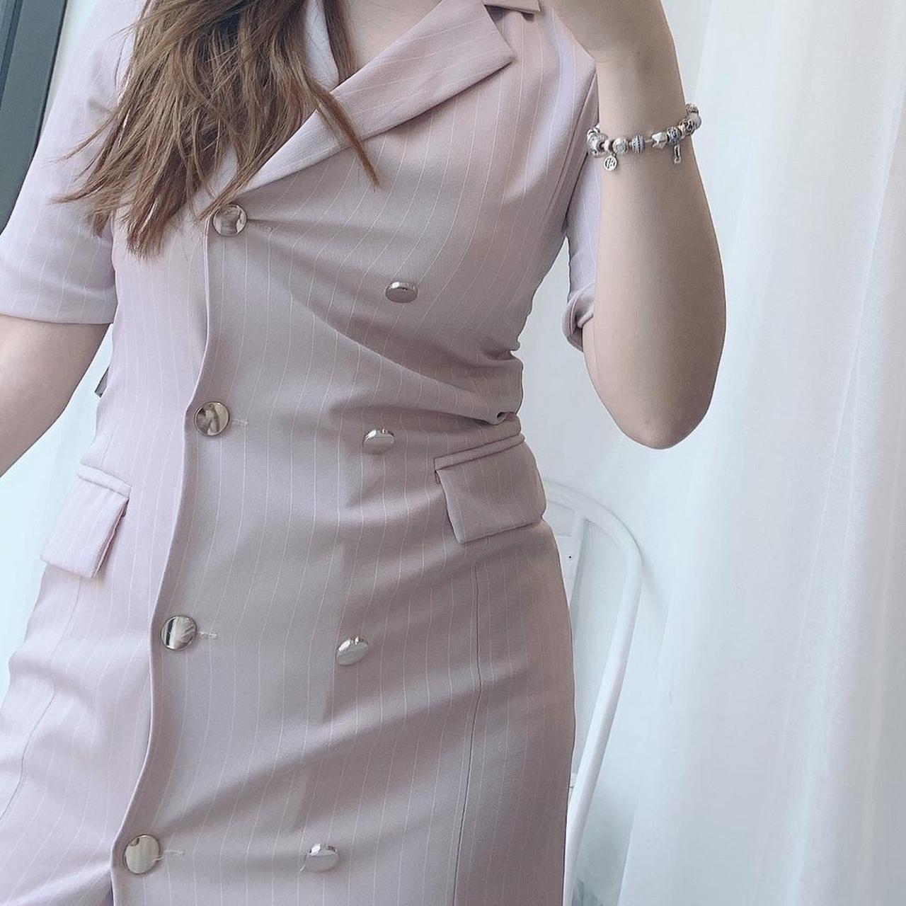 Light Pink office lady suit mini dress Size S/M Best... Depop