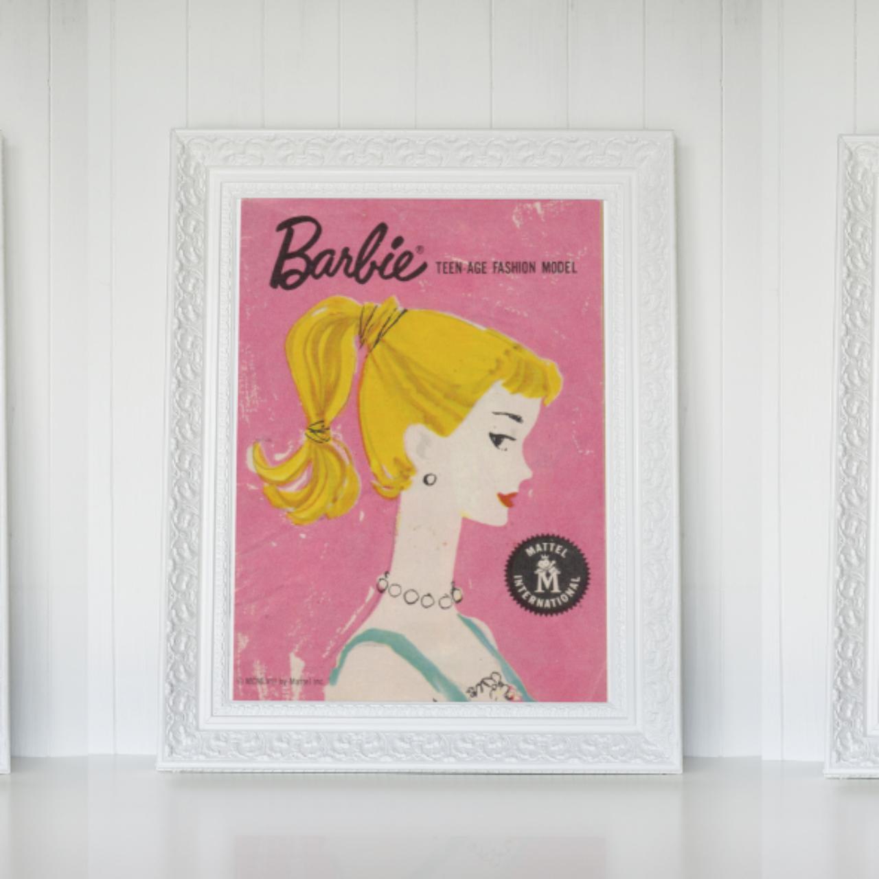 Vintage barbie wall store art