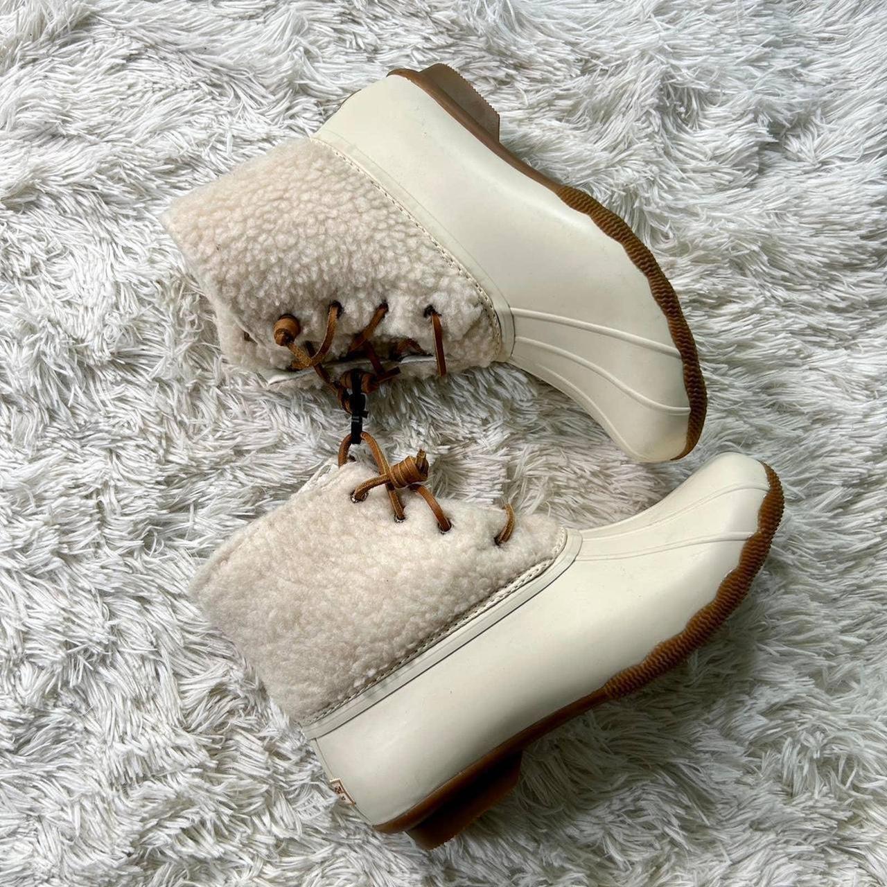 sperry cream duck boots
