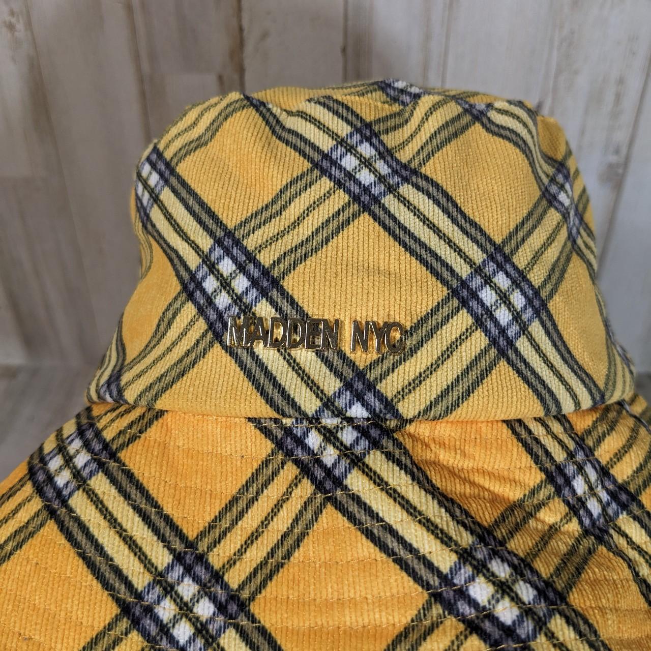 Yellow plaid bucket store hat