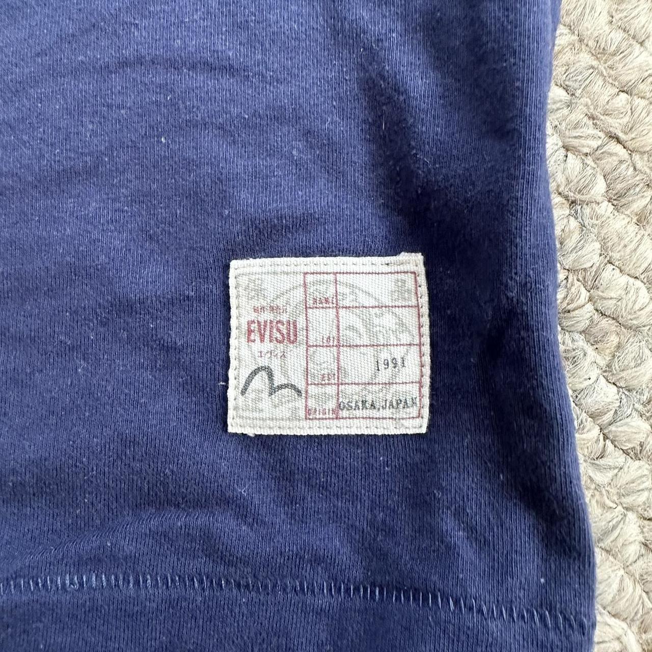 Vintage evisu t-shirt Tag reads XL but fits like an M - Depop