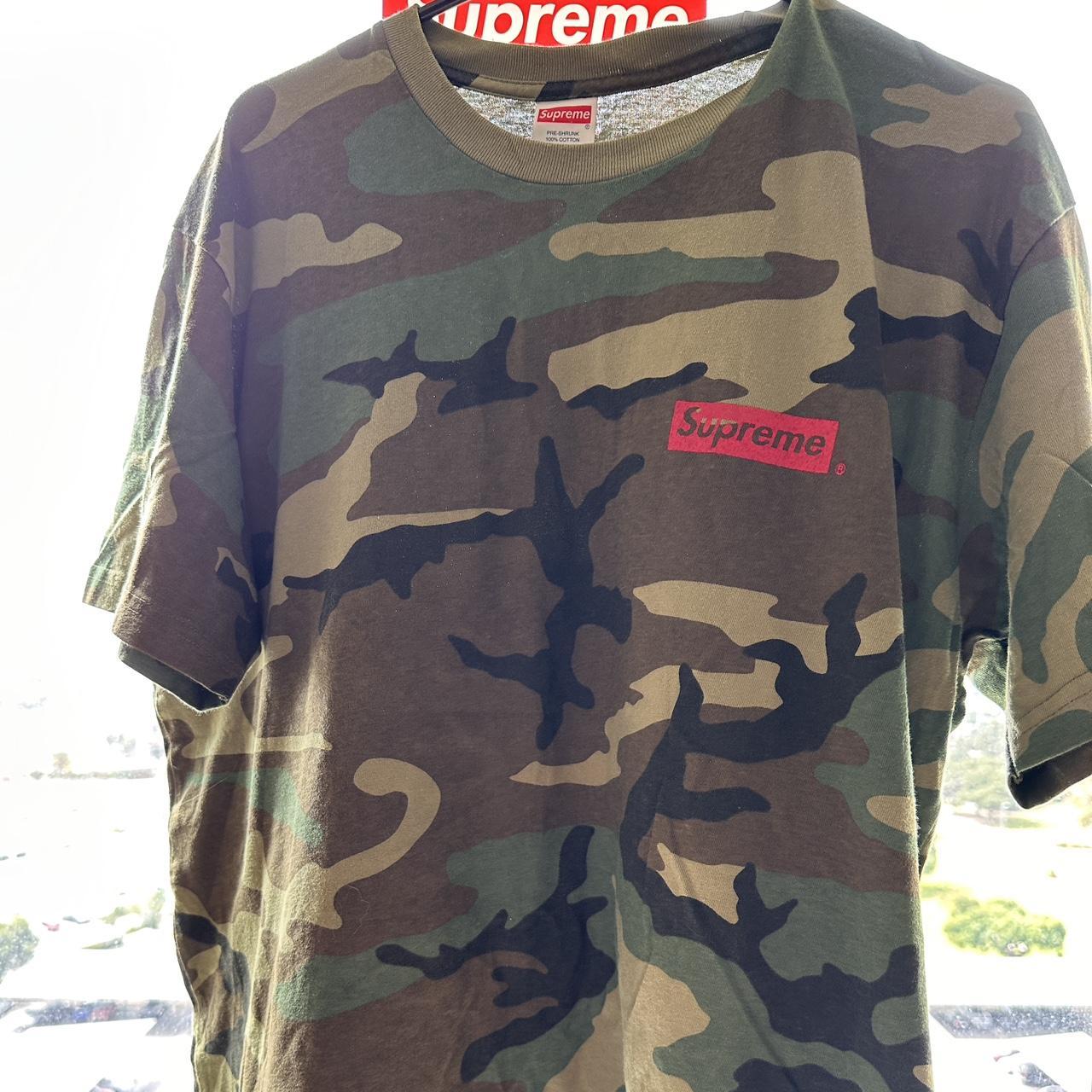 Supreme camo best sale t shirt