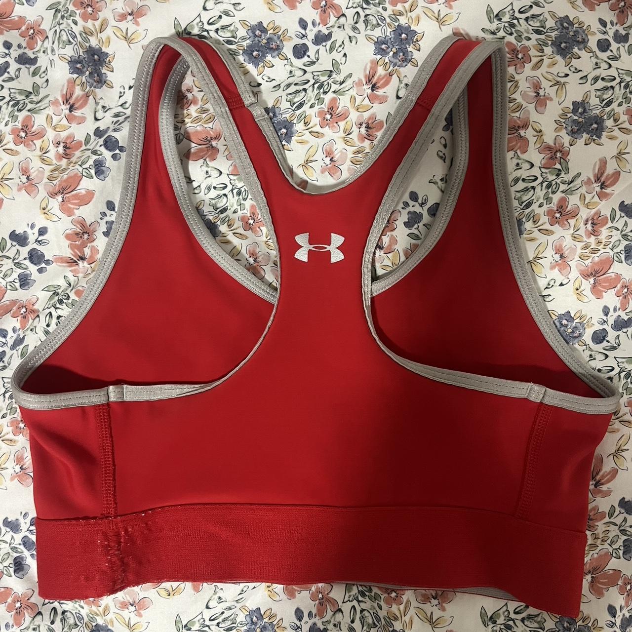 red under armor sports bra!!! #sports #running... - Depop