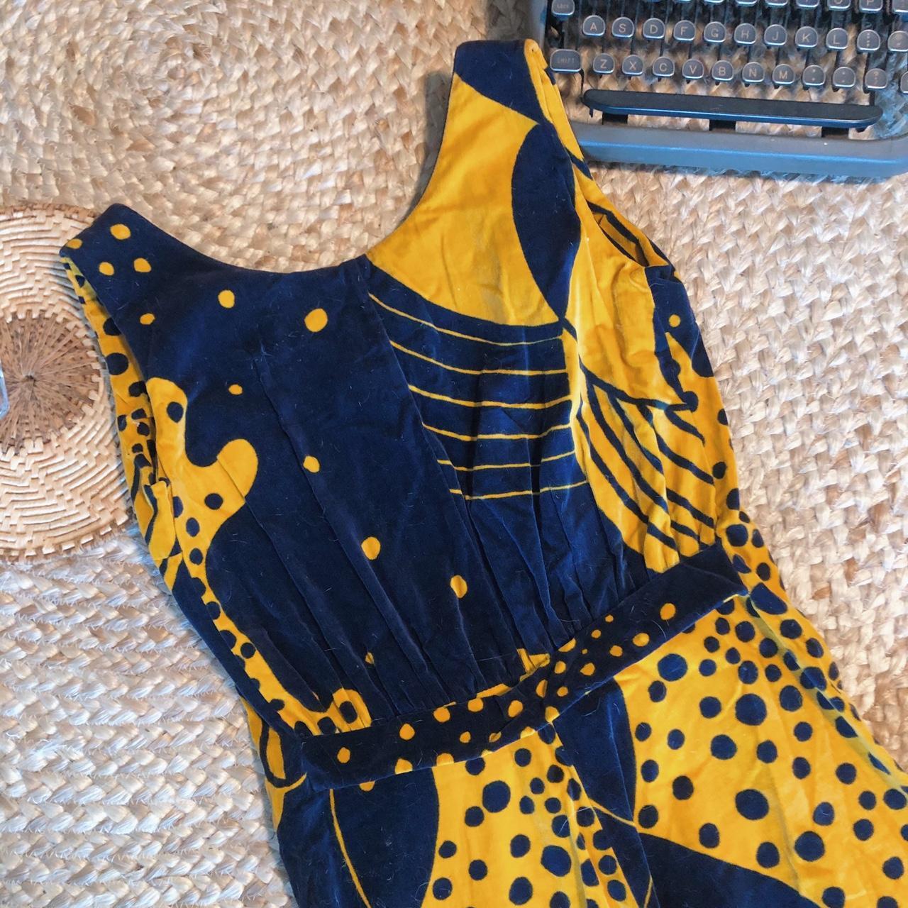 Breathtaking psychedelic vintage velvet romper in... Depop