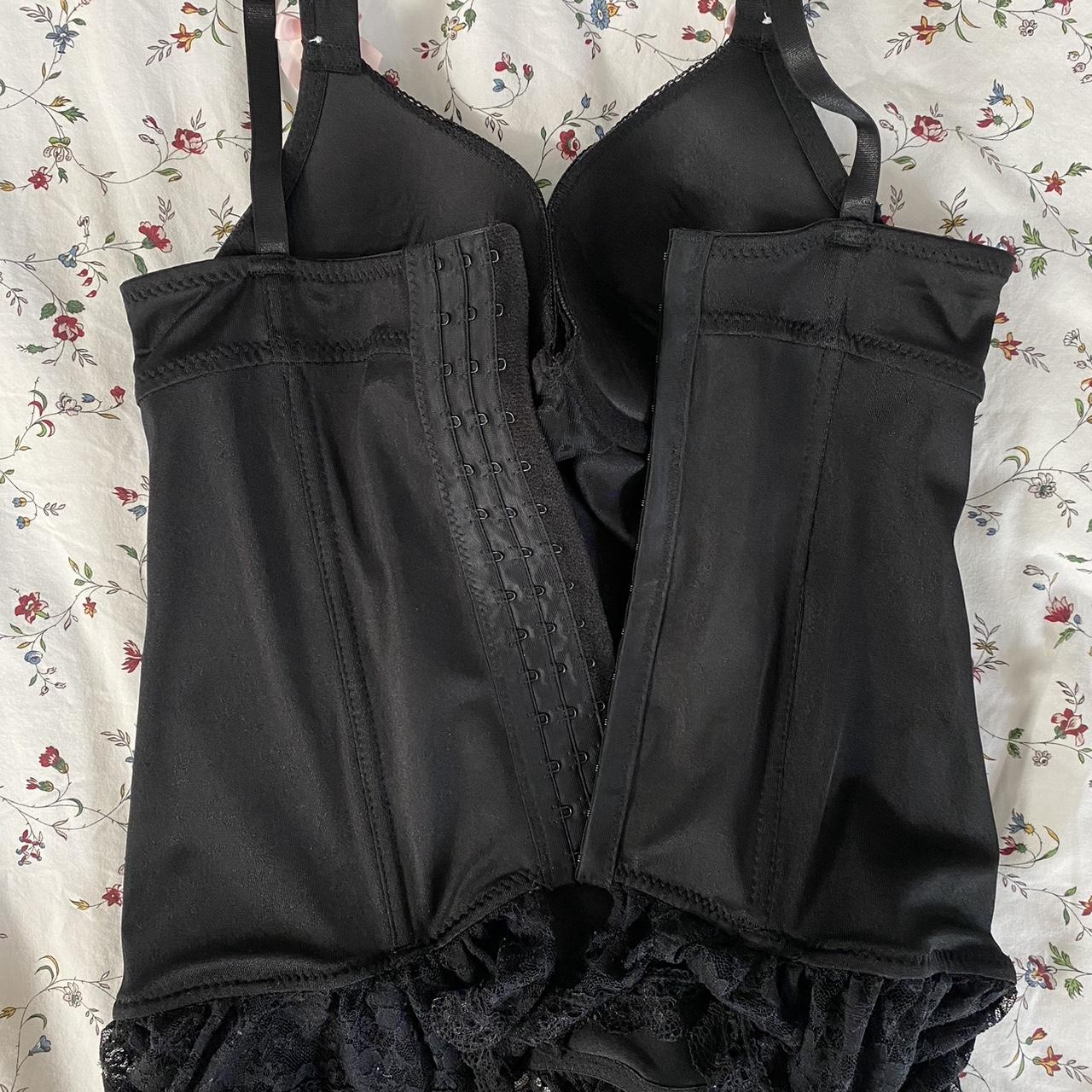 Black corset with pink bows 🎀🖤 Only worn once Came... Depop