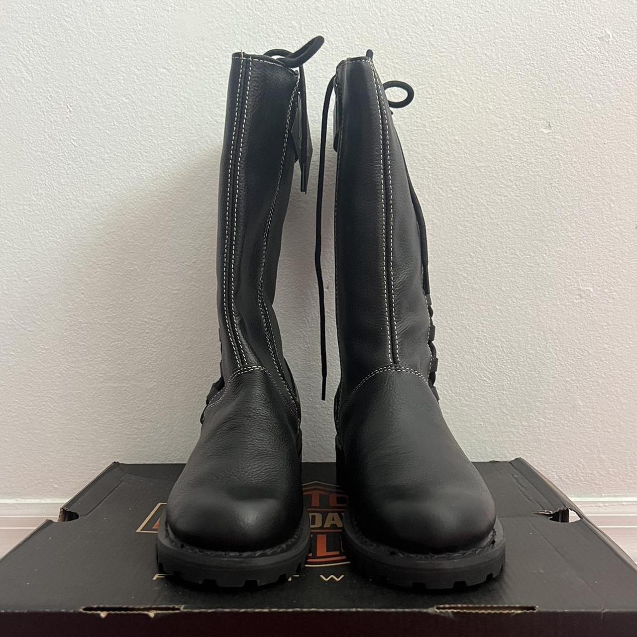 women s black melia harley davidson boots sz 8