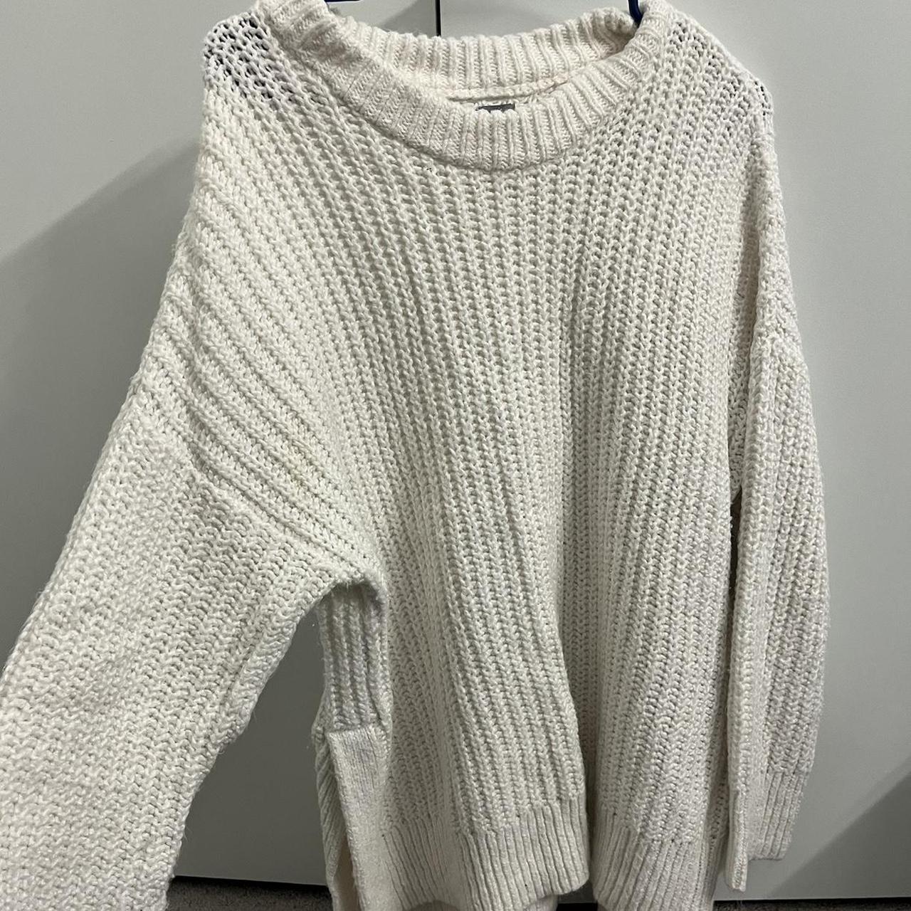 AERIE white knit sweater never been worn, super... - Depop