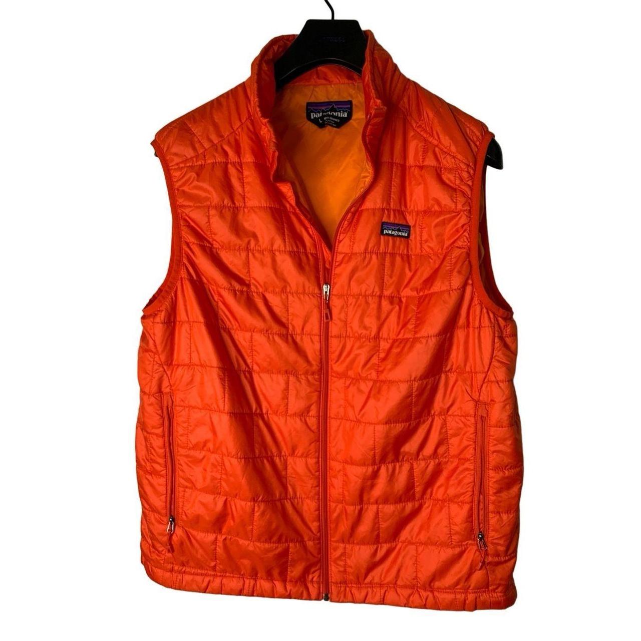 Patagonia nano puff vest orange men s size. Depop