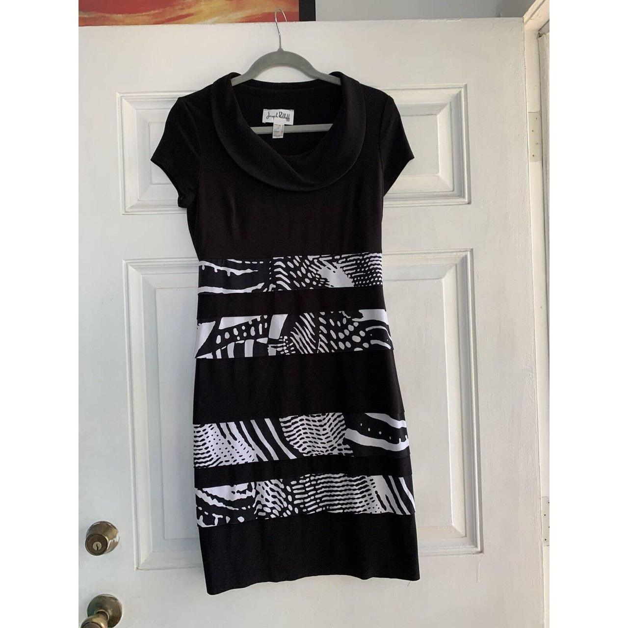 Joseph Women's Black and White Dress | Depop