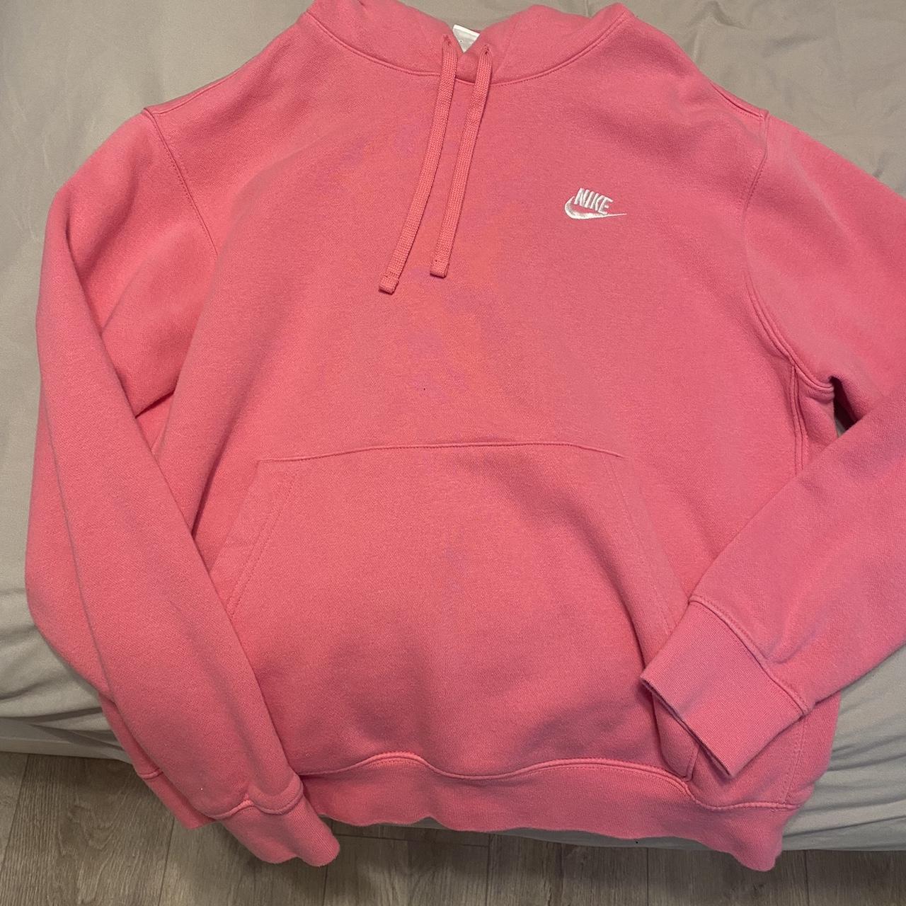 hot pink nike hoodie (lighting makes pink look... - Depop