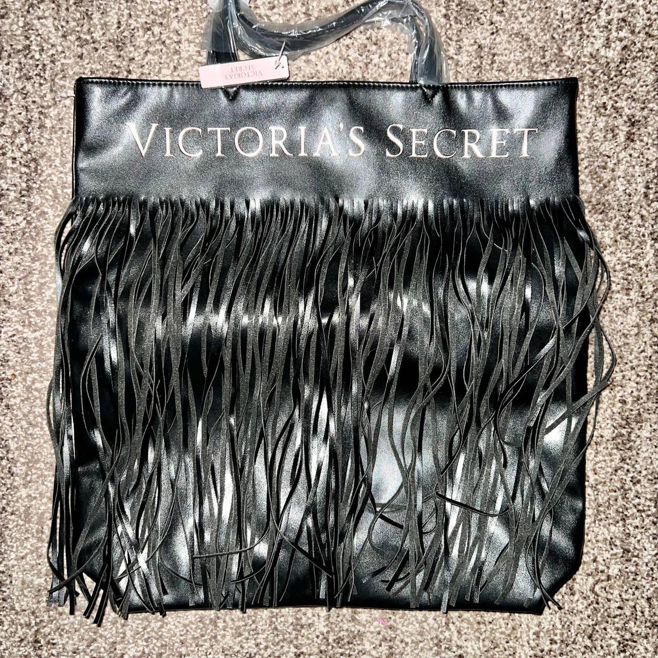 Victoria secret black sale leather bag