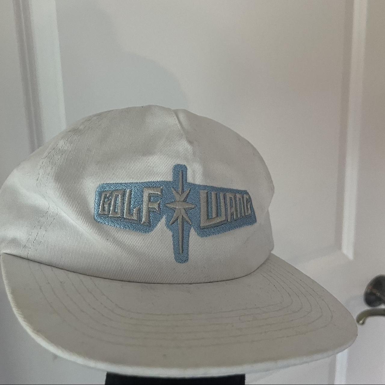 Golf Wang Men's White and Blue Hat Depop