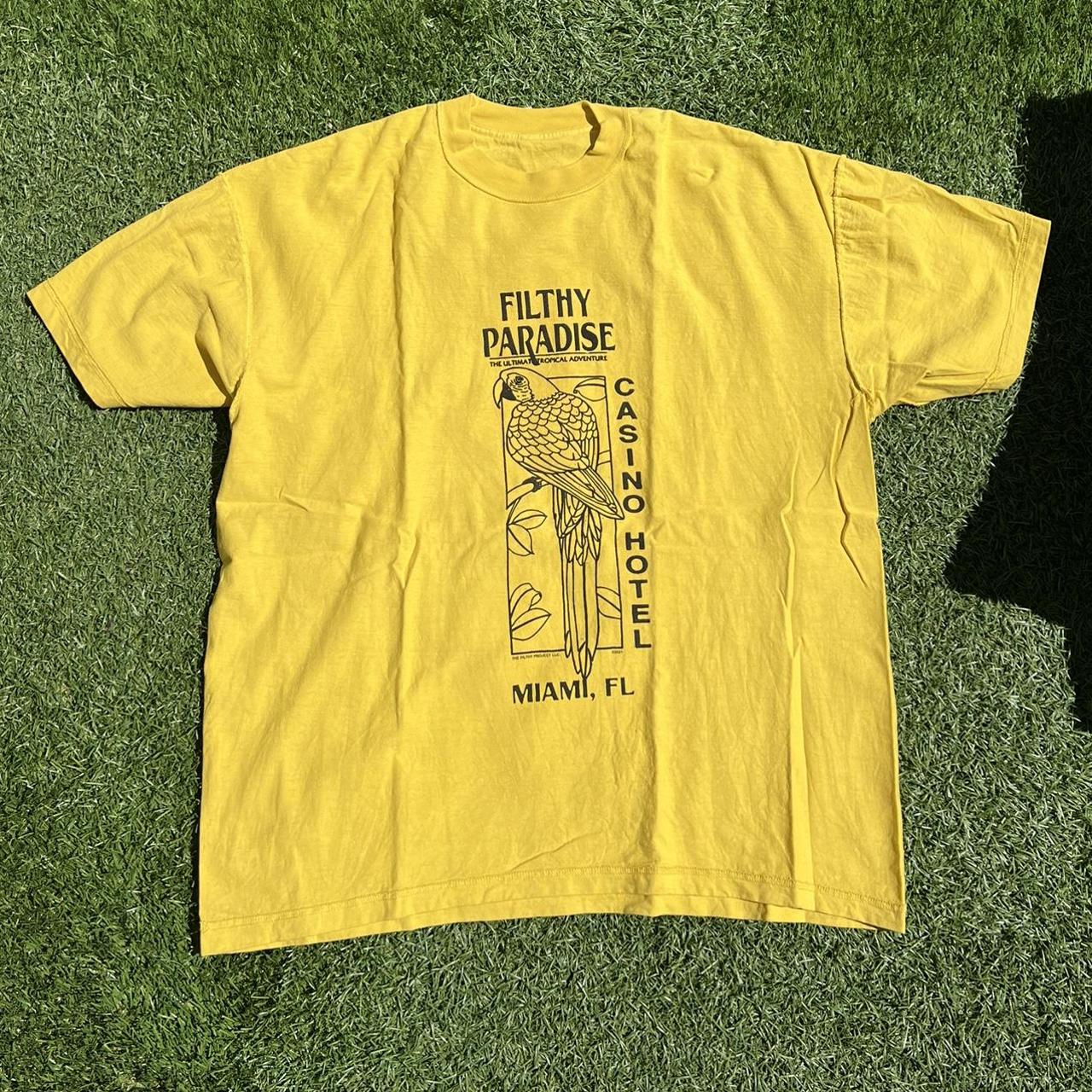 1017 ALYX 9SM Men's Yellow and Black T-shirt | Depop