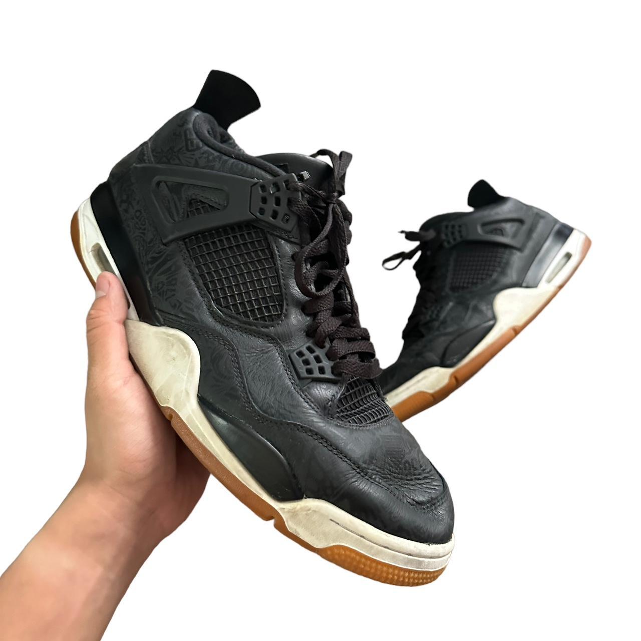 tan and black jordan 4