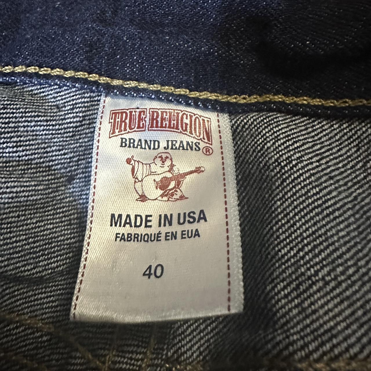 Deadstock Y2K True Religion Redline Selvedge Baggy... - Depop