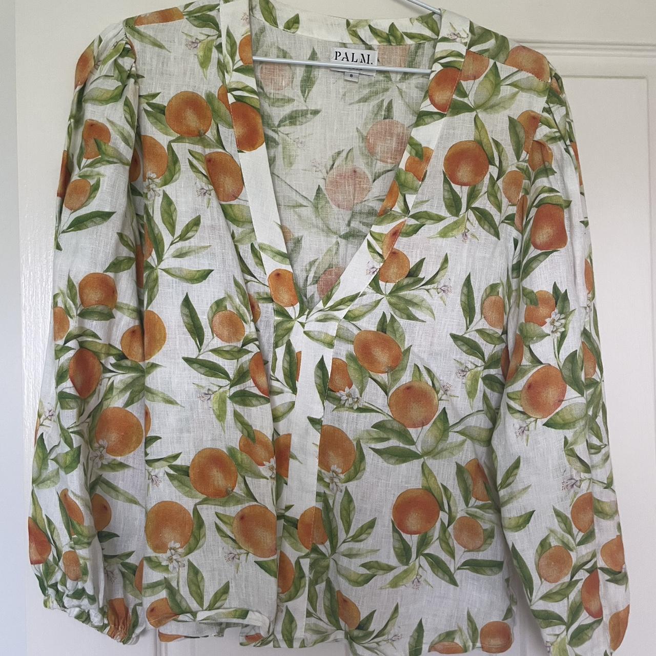 Palm Noosa Orange and white floral. Kloof street... - Depop