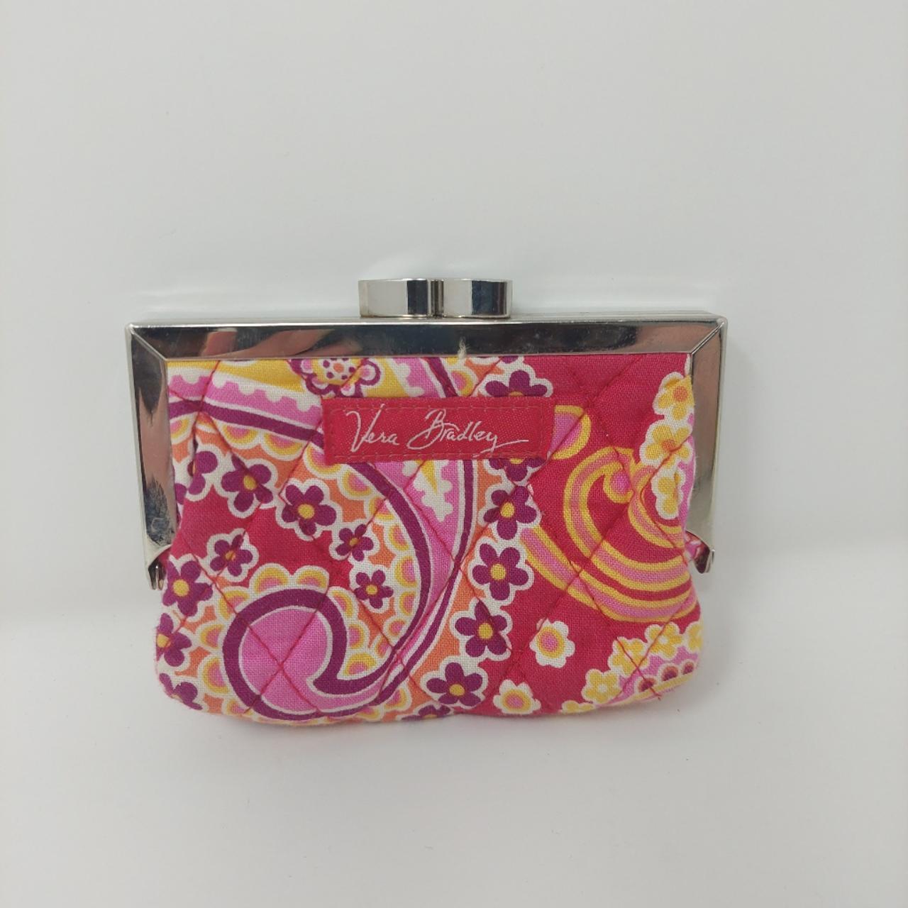 Vera Bradley colorfull floral double kiss clip pouch, Women's Fashion, Bags  & Wallets, Purses & Pouches on Carousell
