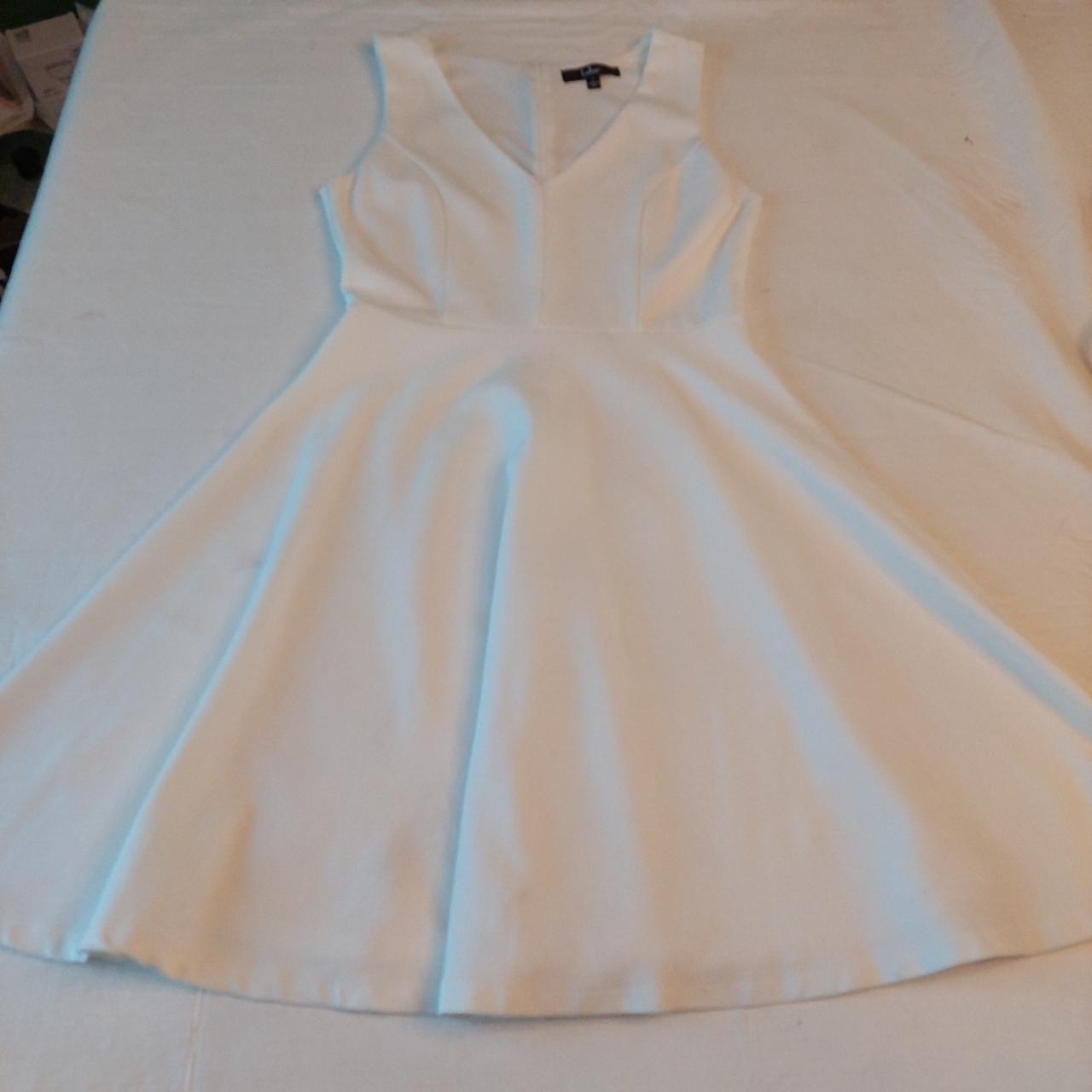 Lulus Bon Appetit Skater Mini Dress White A Line V. Depop