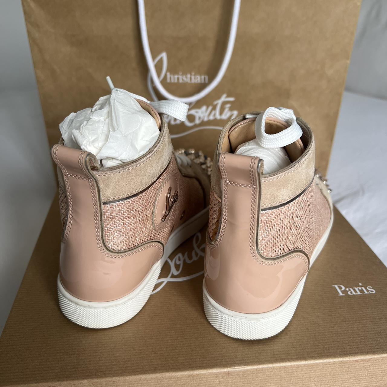 Rose Gold Red Bottoms Sneaker Christian Louboutin Vieira Pink Studded Sneakers  Rose Gold 36