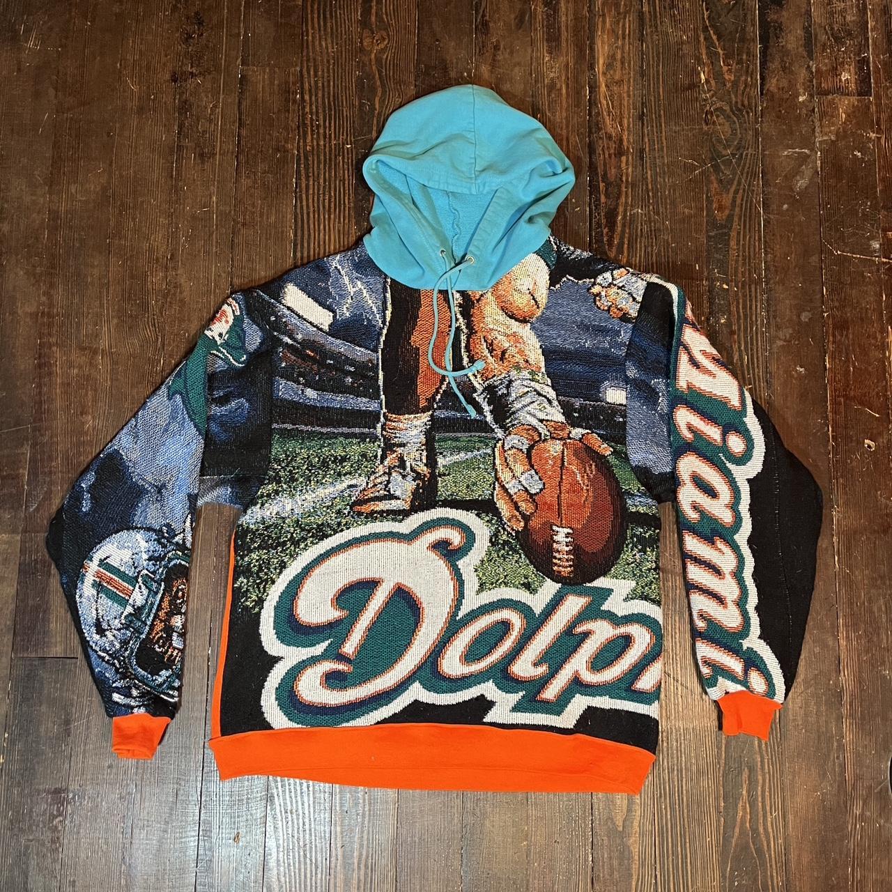 Reworked NFL Miami Dolphins hoodie made from a Depop