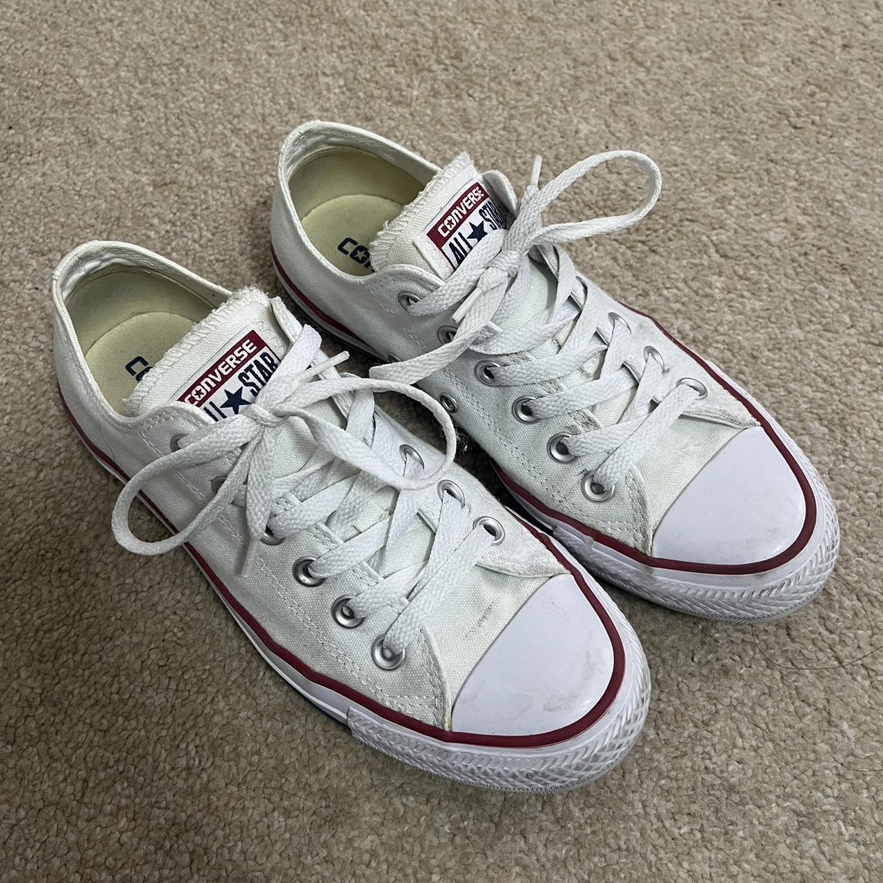 Low top All-Star converses. White converses, bought... - Depop