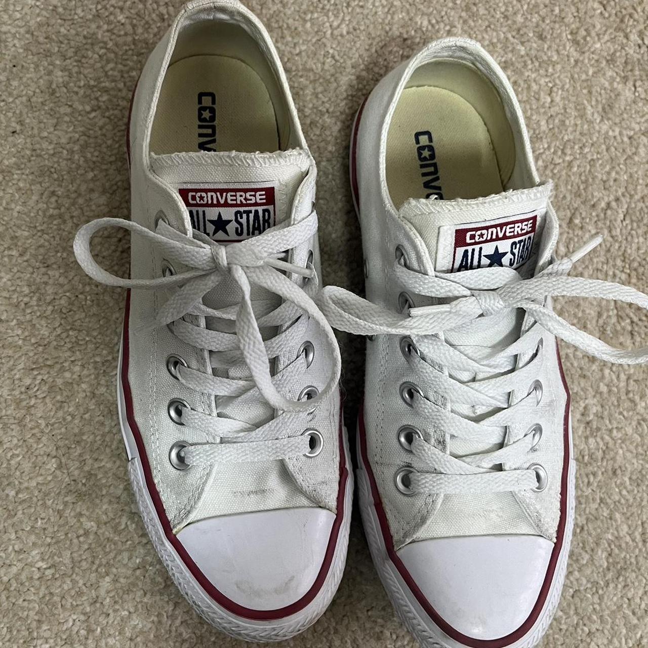 Low top All-Star converses. White converses, bought... - Depop