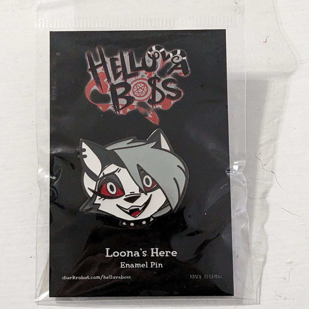 Official Helluva Boss Loona 'Loona's here' enamel... - Depop