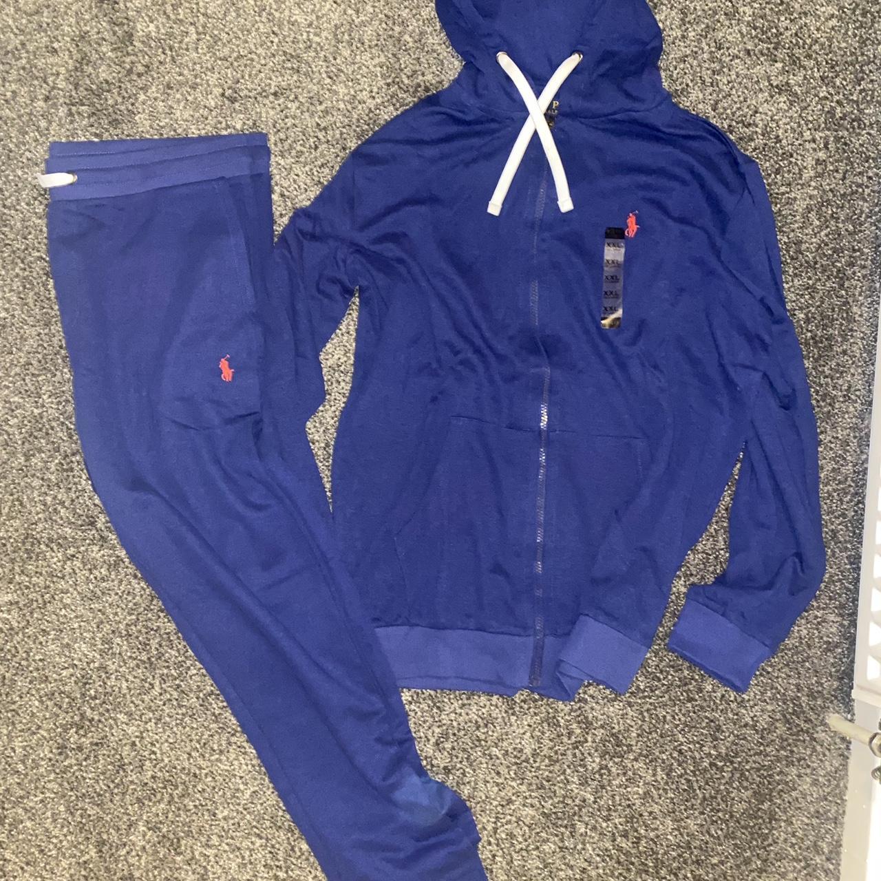 Royal blue clearance polo sweat suit