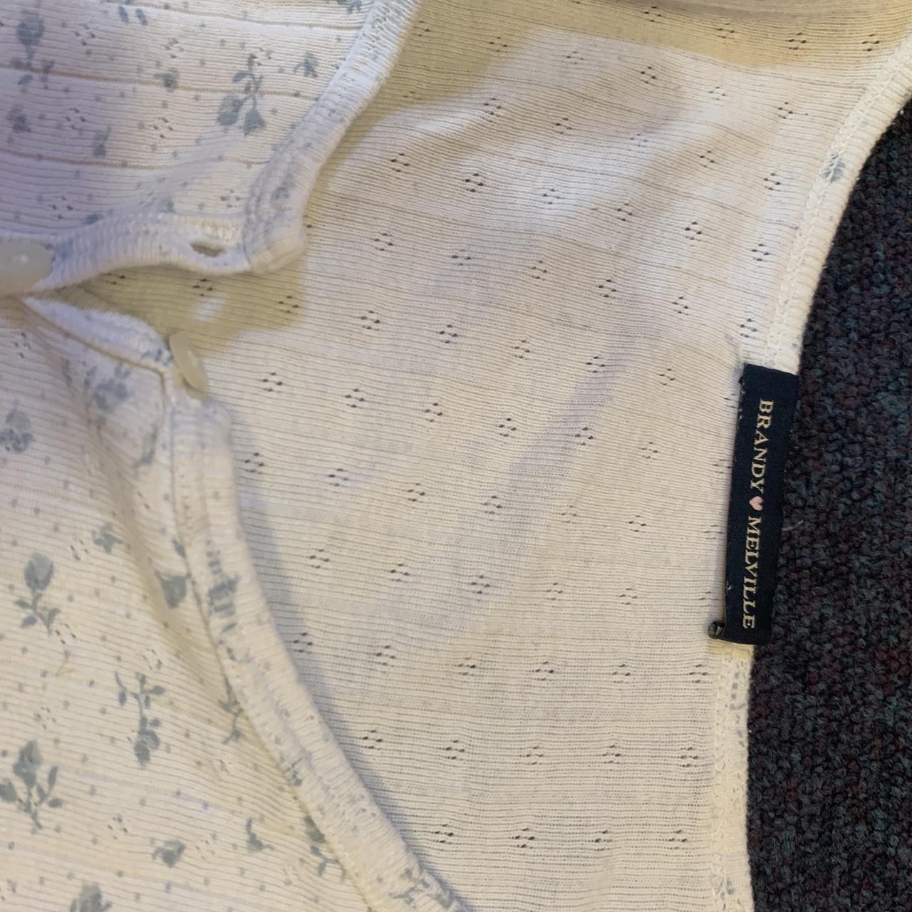 Brandy Melville eyelet Henley zelly long sleeve... Depop