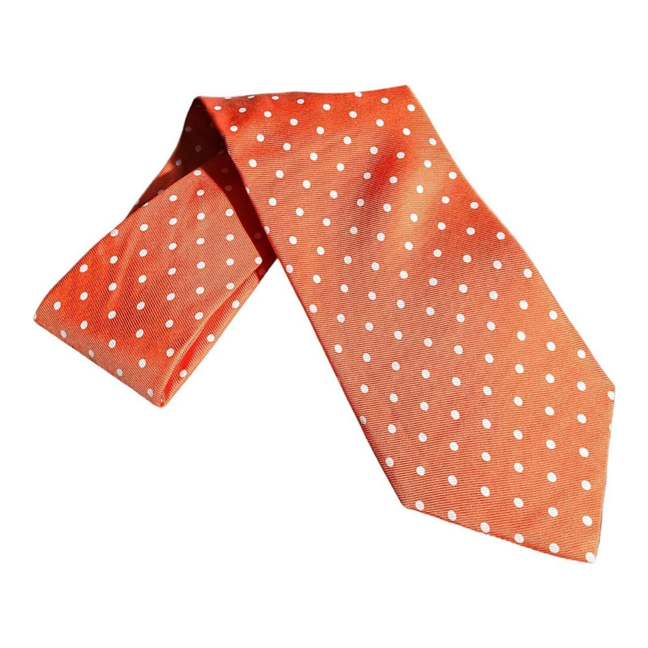 Brooks Brothers Men's Cream and Orange Accessory Depop