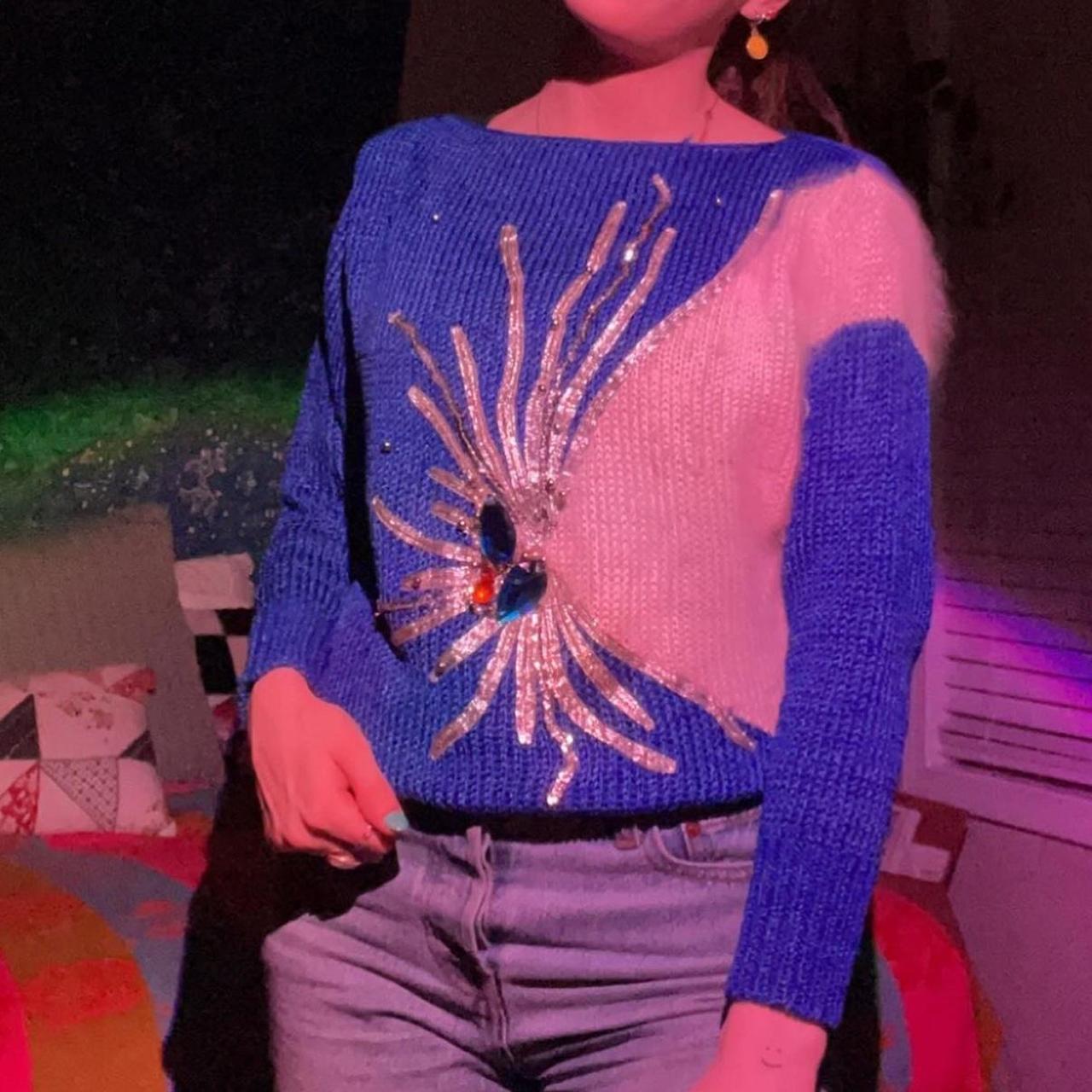 Royal Blue Knit Sweater 💙 ~gorgeous color even on Depop