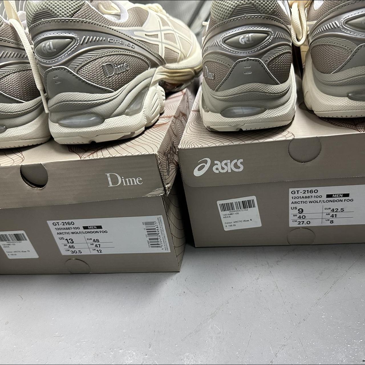 🇬🇧Dime x Asics GT-2160 Arctic Wolf/London Fog Brand... - Depop