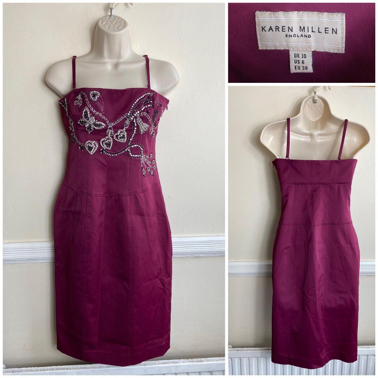 Karen Millen Women's Pink Dress Depop