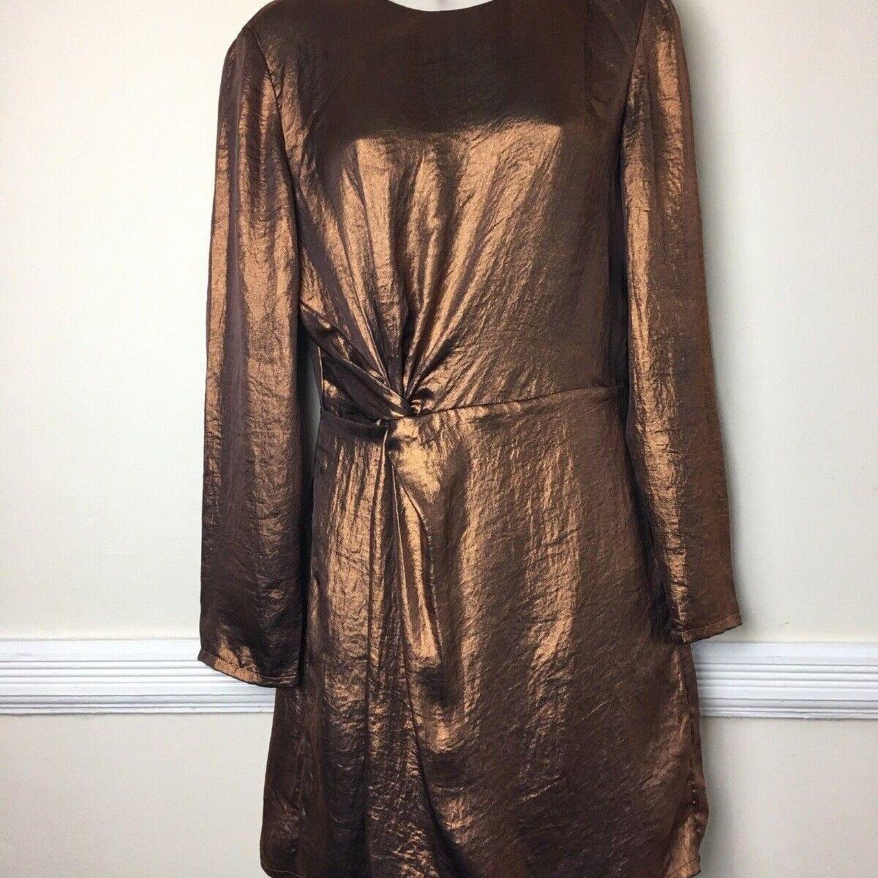 Other stories shop gold metallic dress