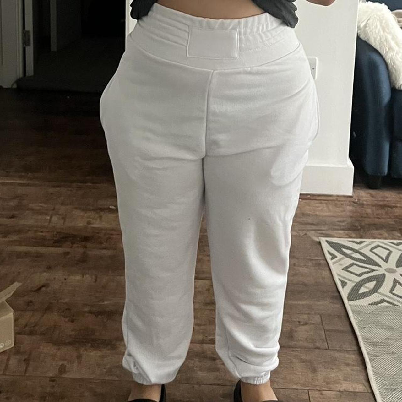 PLT white sweat pants Depop