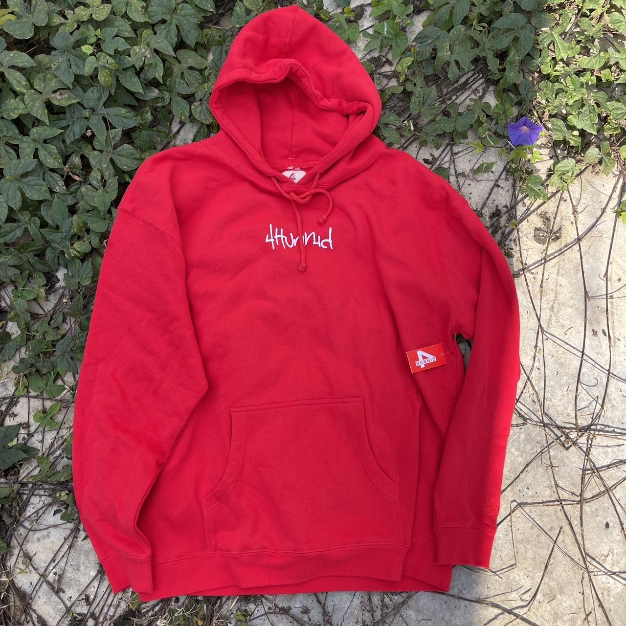 Red hot sale 4hunnid hoodie