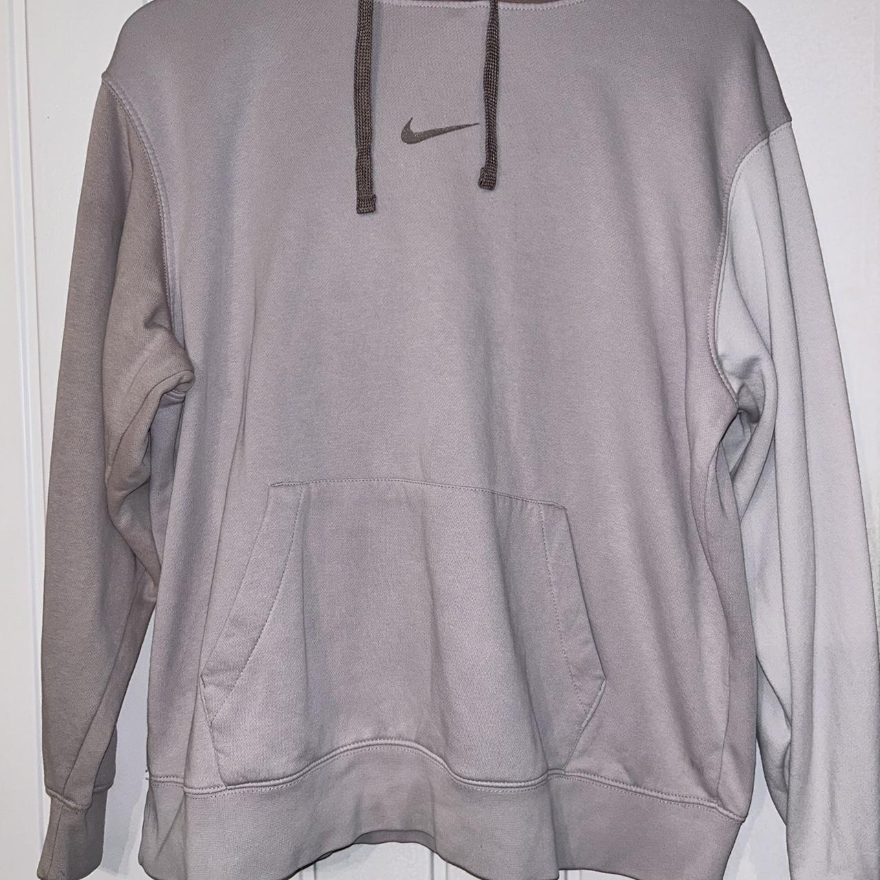 Nike metallic swoosh colour block hoodie in neutrals sale