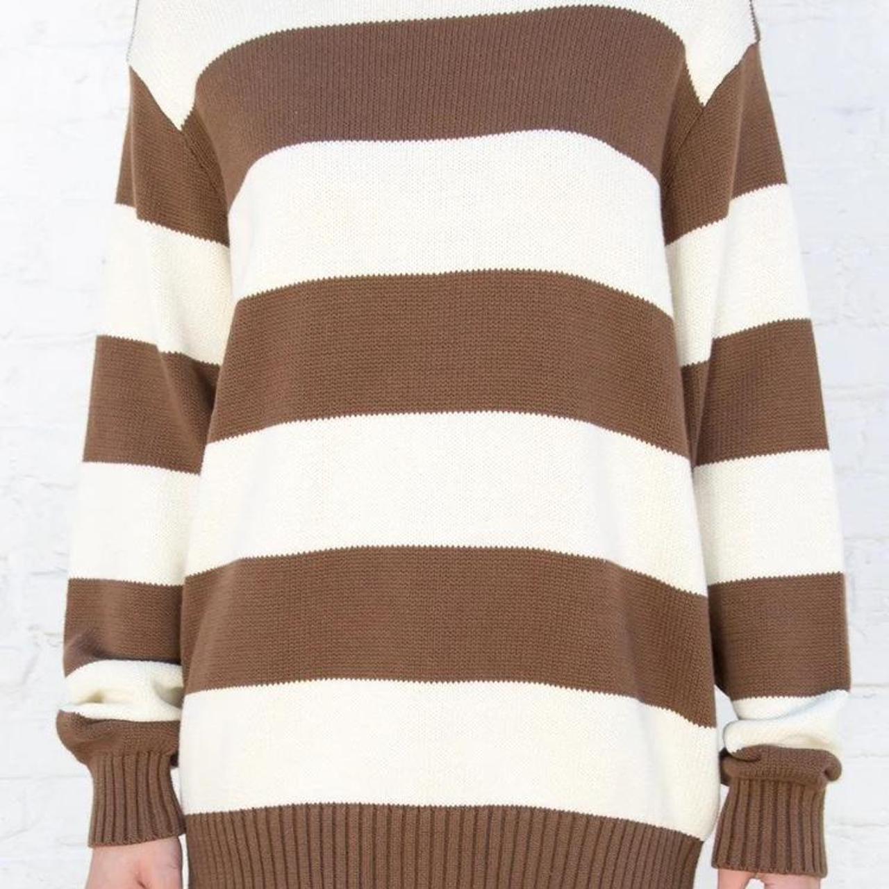 brandy melville brianna cotton thick stripe sweater - Depop