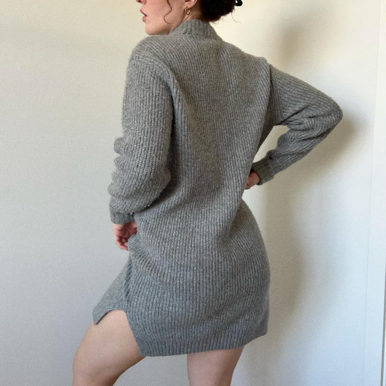 Mock Neck Ribbed Sweater Dress So thick and cozy.... - Depop