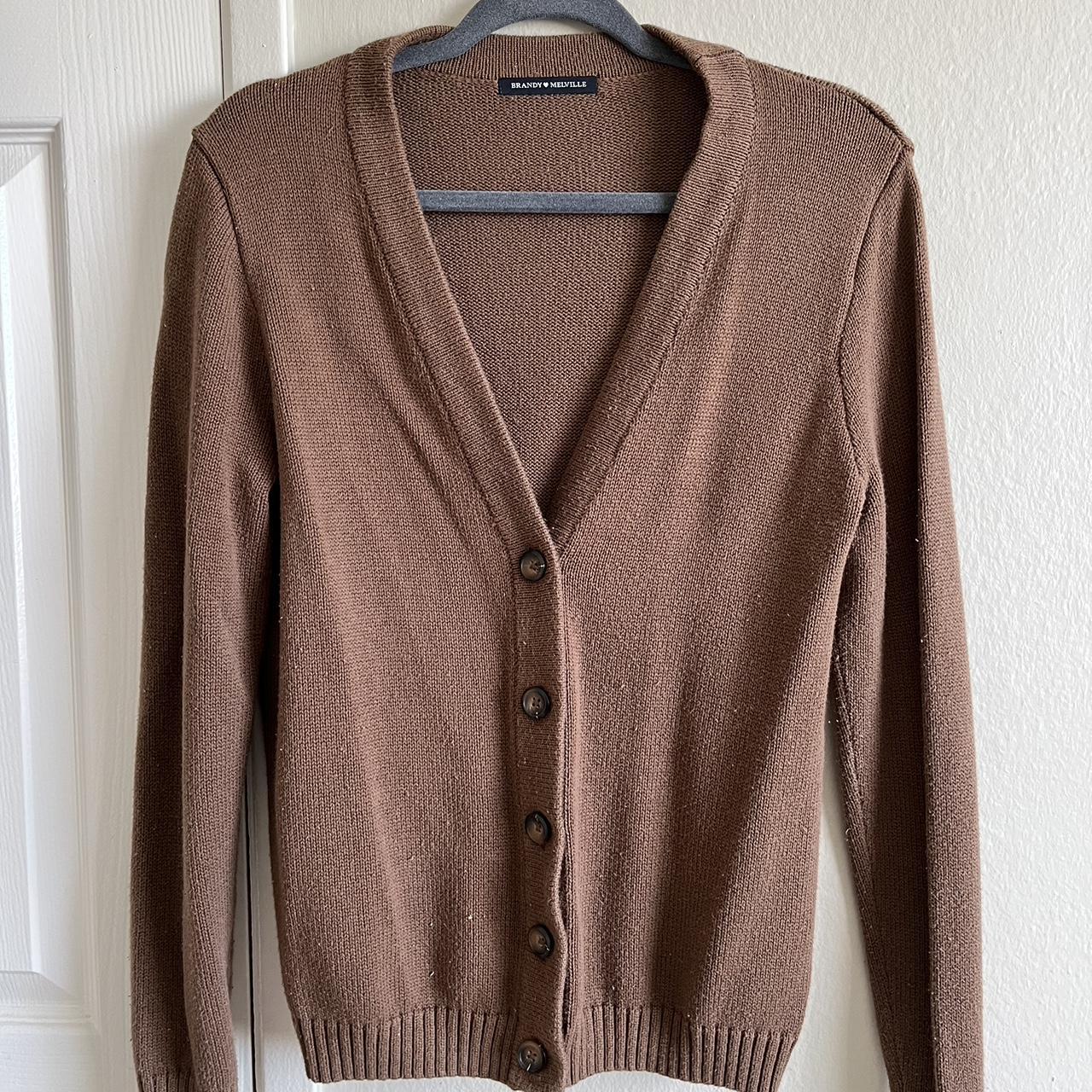 Brandy Melville Sweater in Brown One size Have worn... - Depop