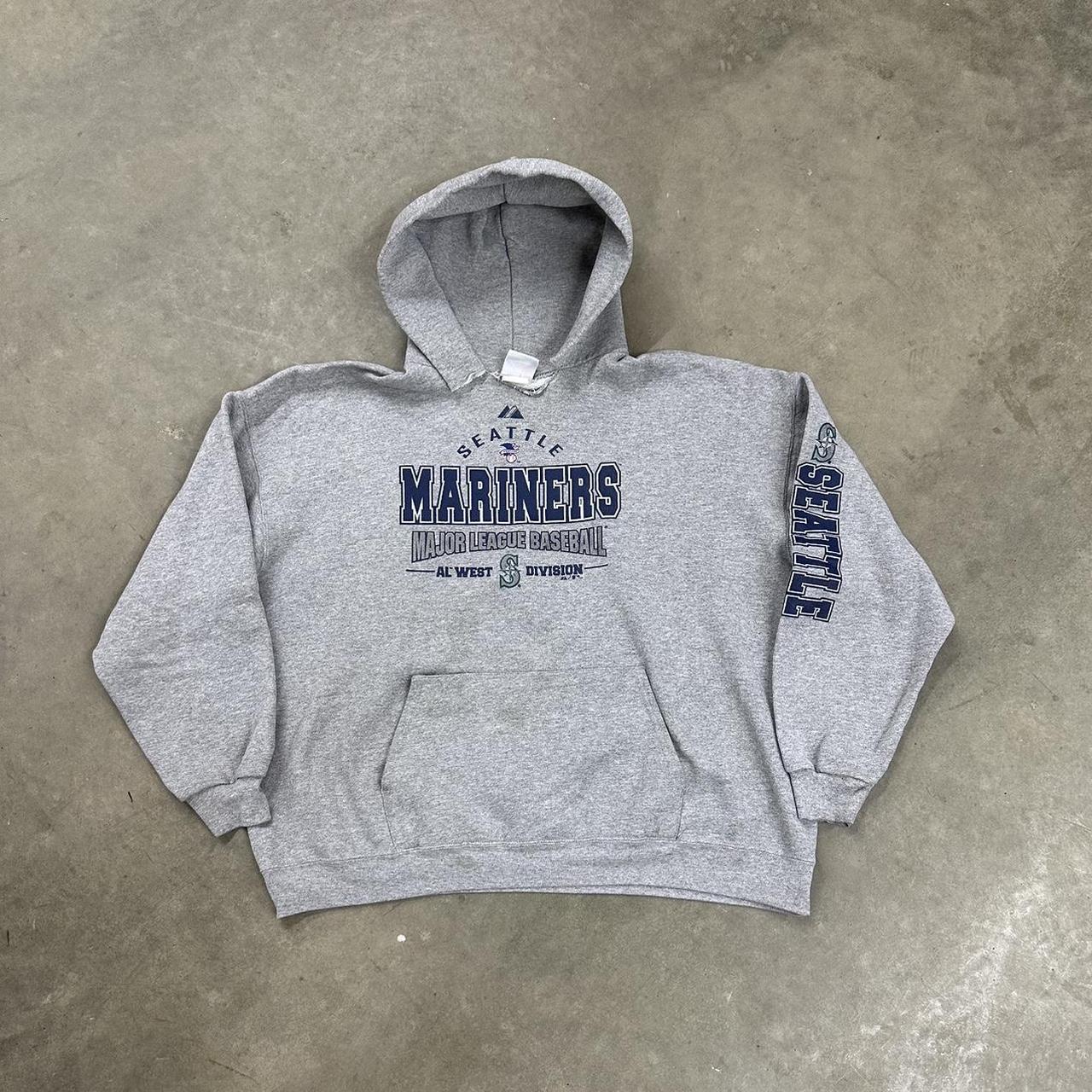 00s Seattle Mariners hoodie Thrashed Sz... Depop