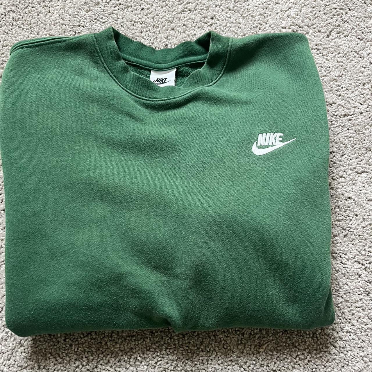 •Green Nike Crewneck •Size: Medium Mens •Excellent... - Depop